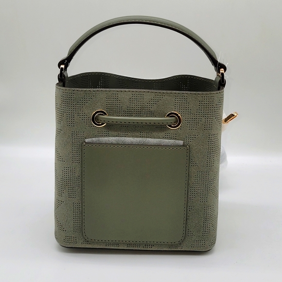 Michael Kors Suri Suede Crossbody Bag Army Green - Picture 6 of 8